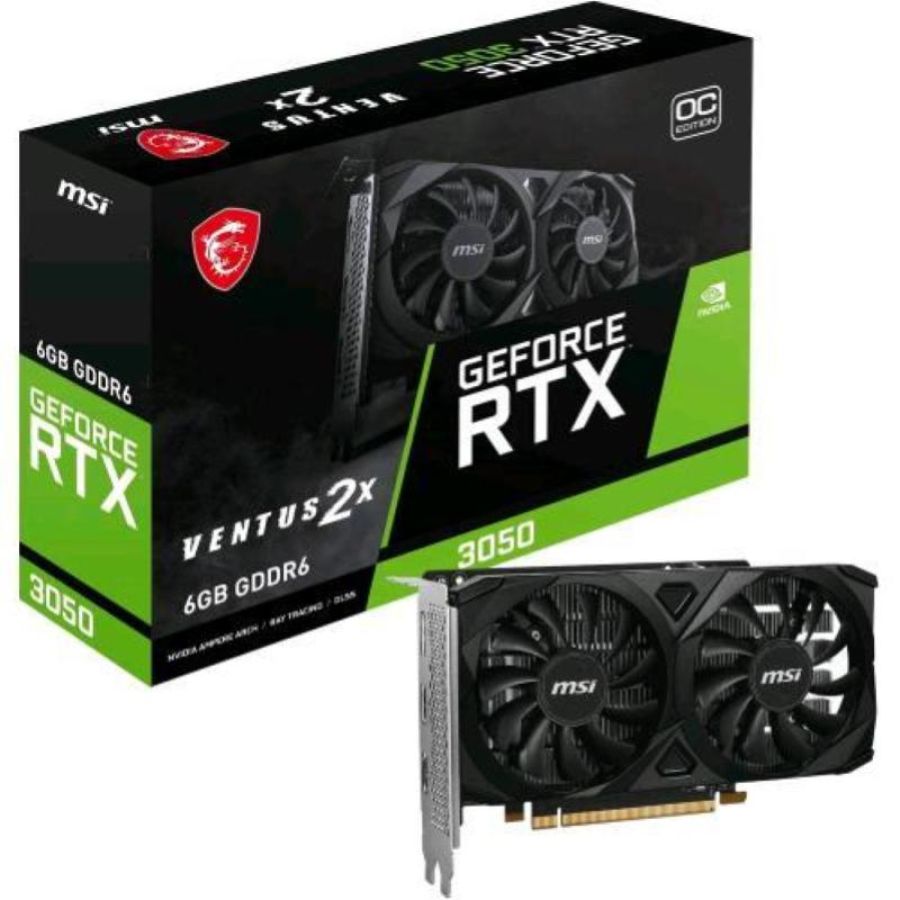 Msi geforce rtx 3050 ventus 2x e 6g oc 6gb gdrr6 dual fan