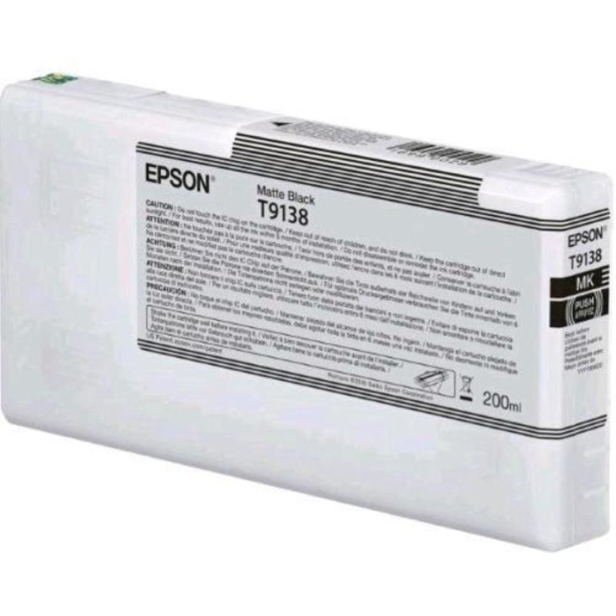 Epson t9138 cartuccia ink matte black 200 ml surecolor sc-p5000 std spectro, sc-p5000 violet, sc-p5000 violet spectro
