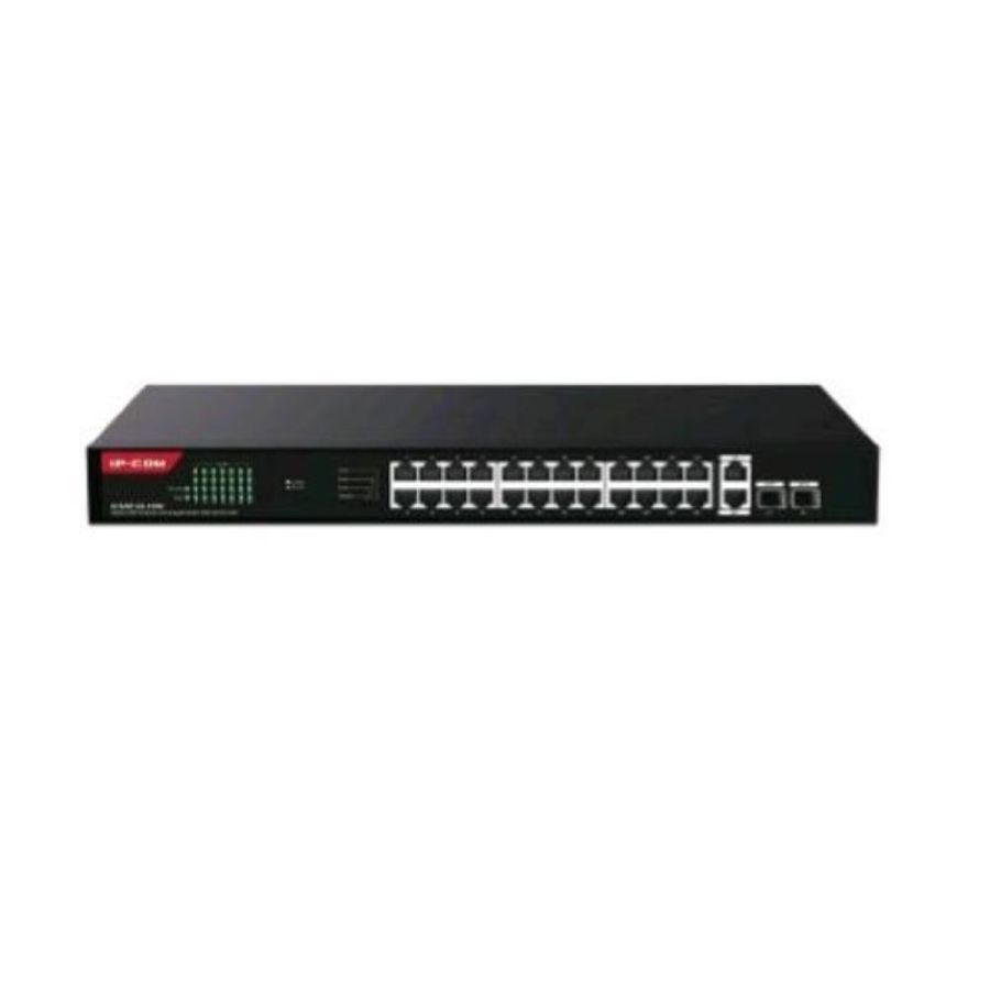 Ip-com g1128p-24-410w switch non gestito 26 porte gigabit base-t + 2 porte base-x sfp cloud managed poe 370w montabile a rack