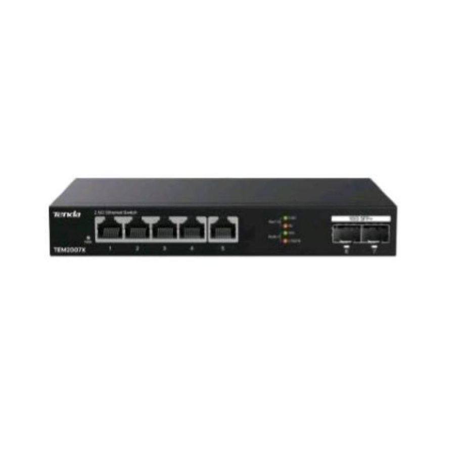 Tenda tem2007x switch ethernet 2.5 gigabit 5 porte con 2 porte sfp 10 g