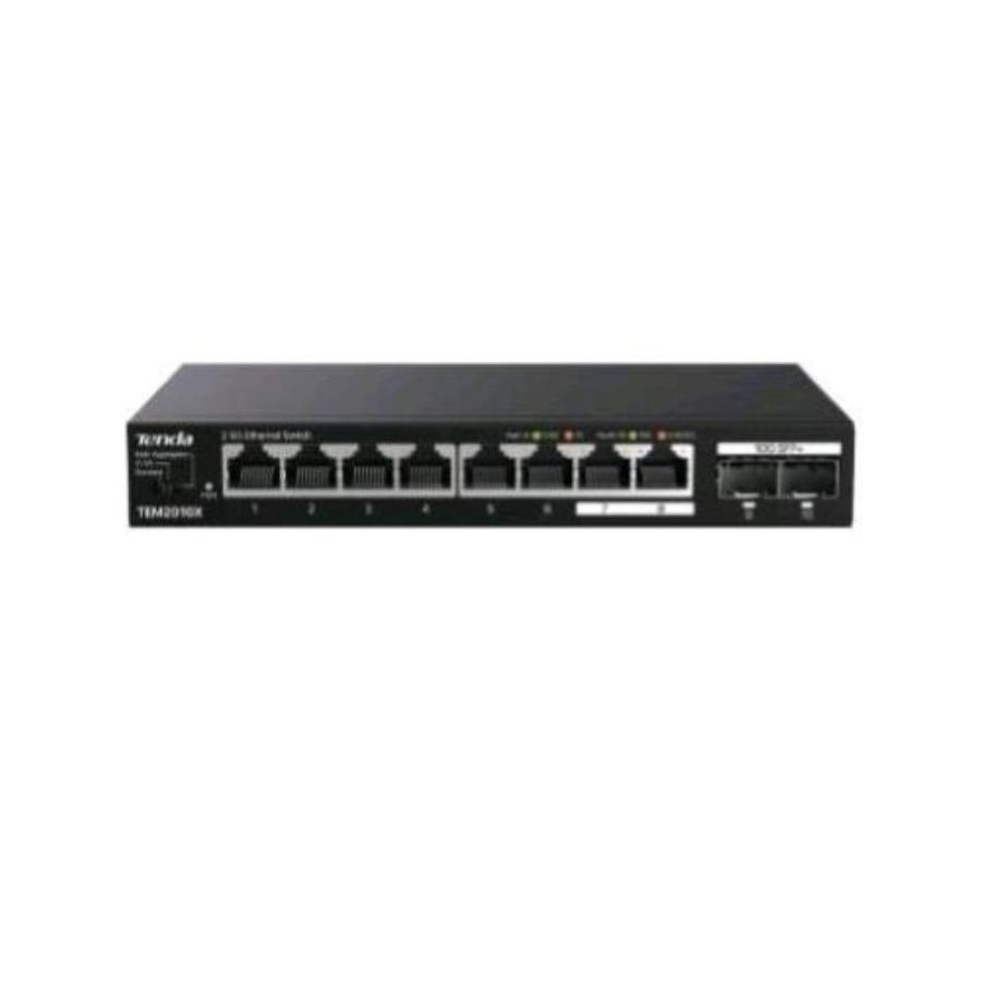 Tenda tem2010x switch ethernet 2.5 gigabit 8 porte con 2 porte sfp 10 g vlan