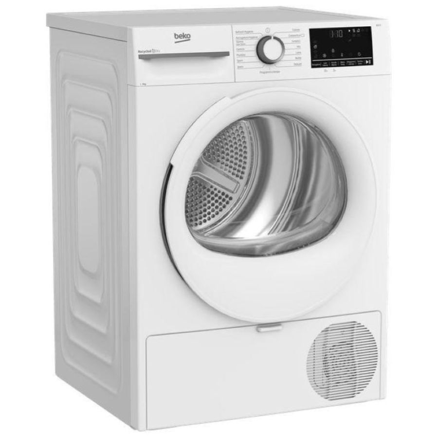 Beko bmt491wi - asciugatrice a pompa di calore 9 kg, classe a+++, condensatore autopulente, programma lana, (85x60x67 cm), bianco