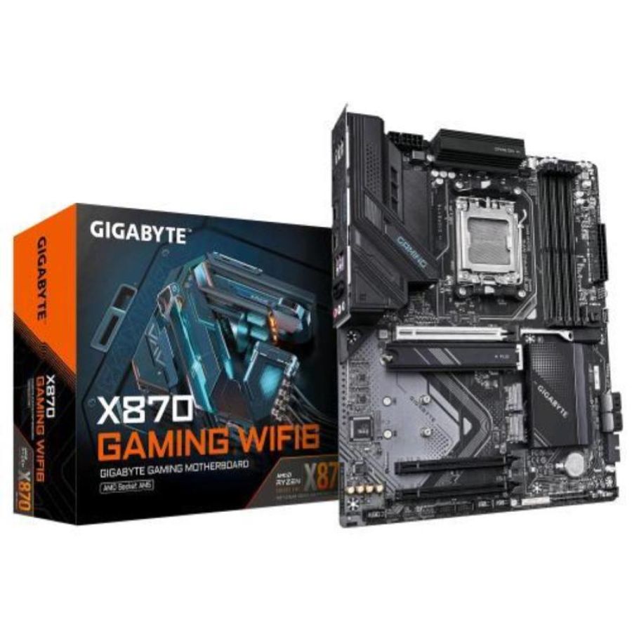 Gigabyte x870 gaming wi-fi 6 scheda madre supporta cpu amd ryzen 9000, 8+2+2 fasi vrm, fino a 8000mhz ddr5 (oc), 1xpcie 5.0 + 2xpcie 4.0, wi-fi 6, lan 2.5gbe, usb 4