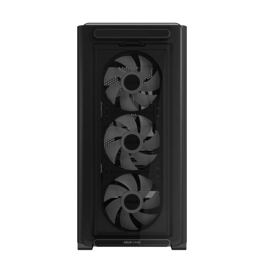 Asus a23 plus tg argb black case micro-atx, supporto per schede madri con connettori nascosti, radiatori da 360mm e schede grafiche da 380mm 4 ventole argb preinstallate nero