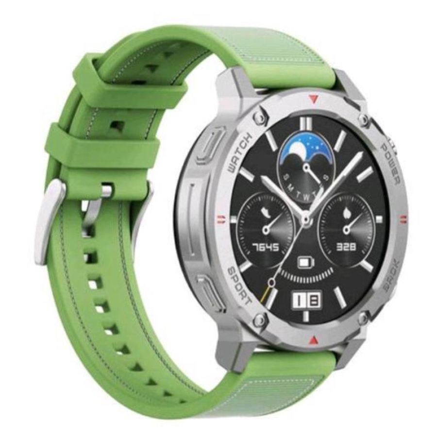 Imiki c1 explorer scout d2 smartwatch monitoraggio della salute livello ossigeno nel sangue diverse modalita` sportive cassa acciao silver cinturino sport verde