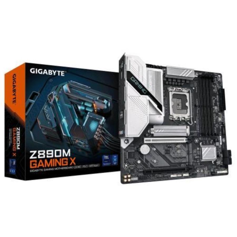Gigabyte z890m gaming x scheda madre - supporta cpu intel core ultra (serie 2), 8+1+2 fasi vrm, fino a 8800mhz ddr5 (oc), 1xpcie 5.0 + 2xpcie 4.0, lan 2.5gbe, usb 3.2 gen 1