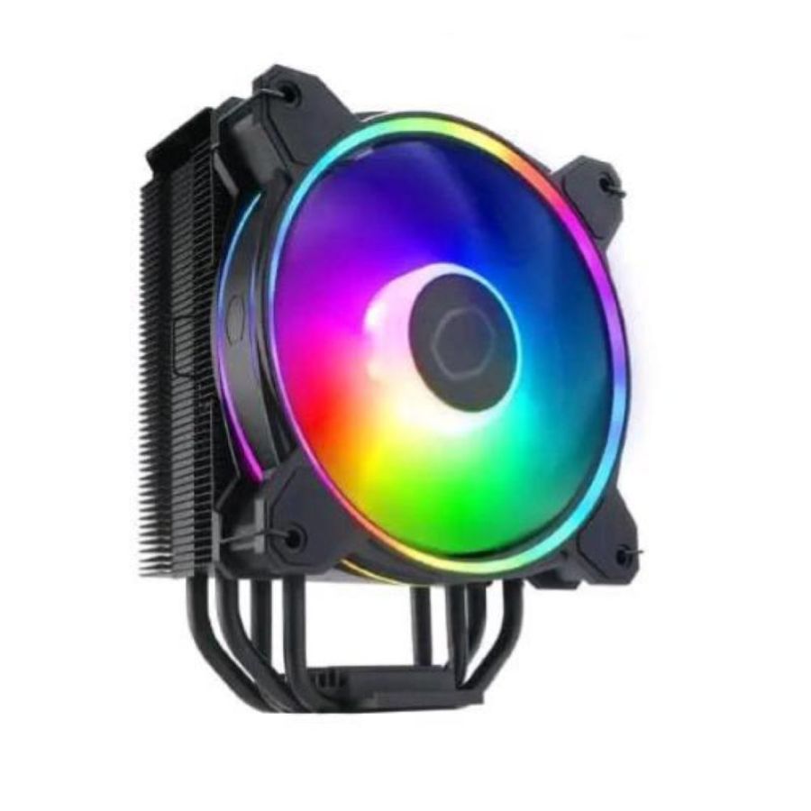 Cooler master hyper 212 halo dissipatore argb cpu air cooler dissipatore 4 tubi nero per sk 1700/ 1200/ 1156/ 1155/ 1150/ 1151/ am5/ am4