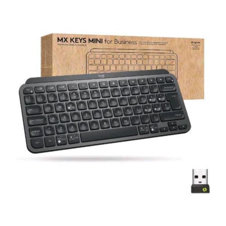 Logitech mx keys mini for business tastiera rf senza fili bluetooth qwerty italiano grafite