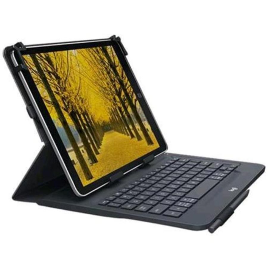 Logitech universal folio custodia con tastiera italiana bluetooth per tablet apple, android e windows da 9-10 pollici