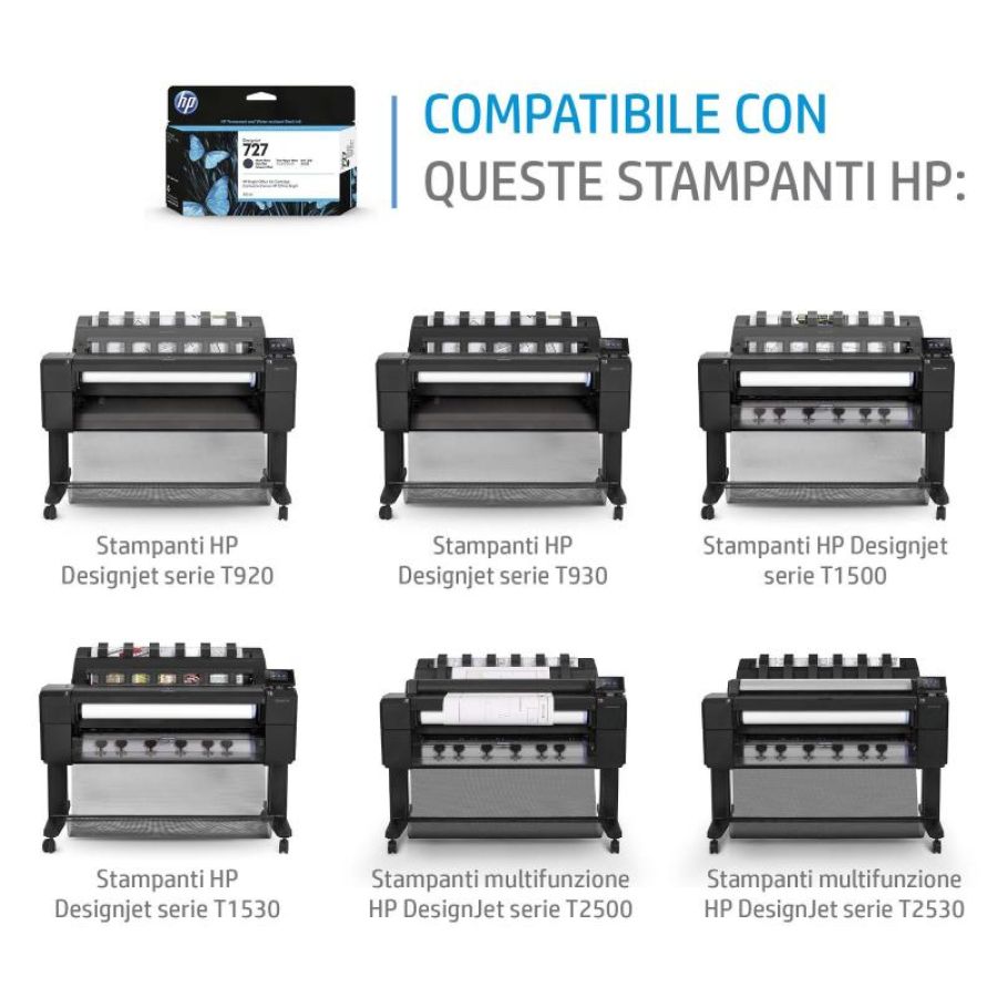 Hp c1q12a n727 ink jet nero matte foto