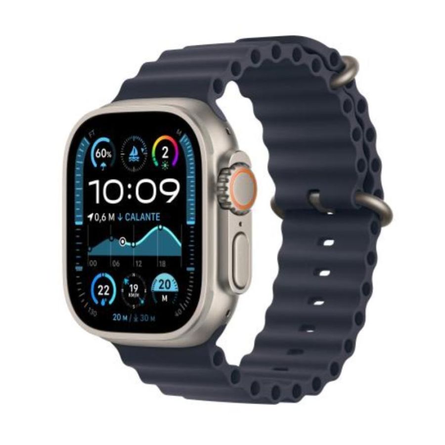 Apple watch 49mm ultra 2 cel.nero ocean titanium naturale cinturino
