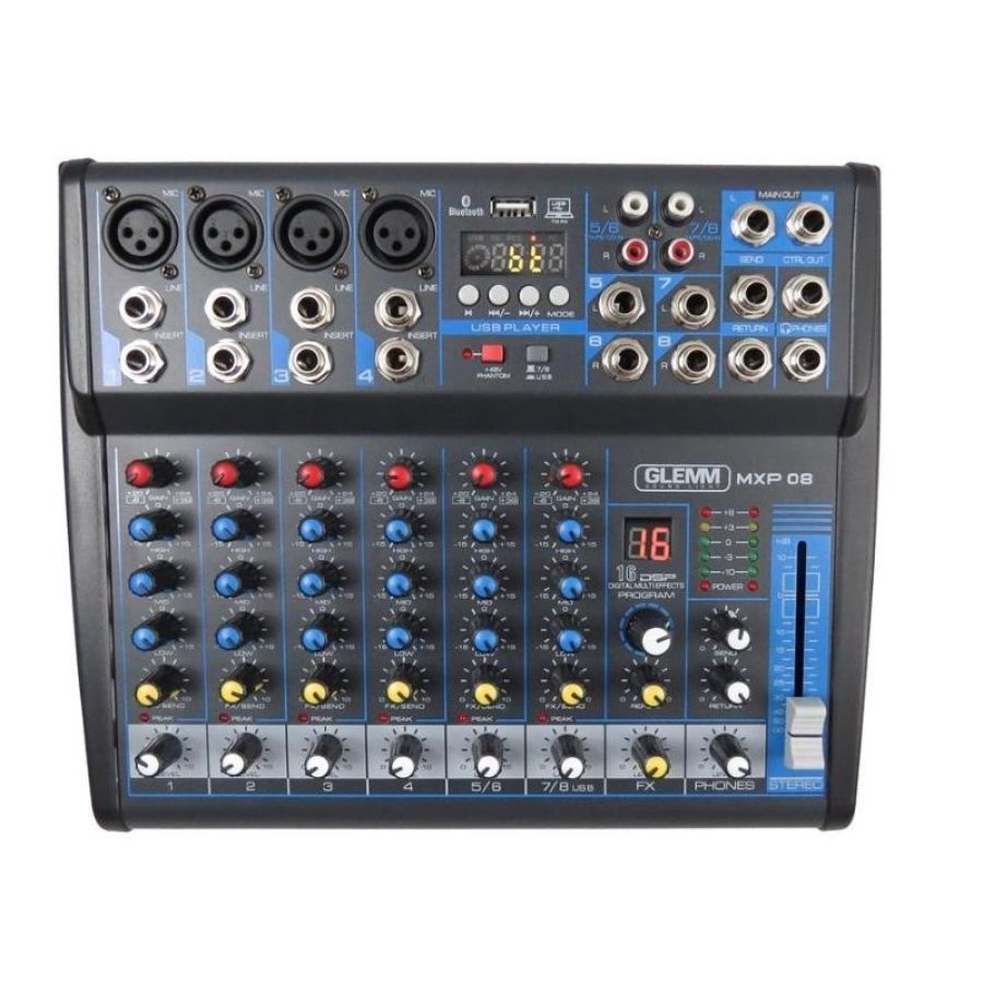 Mixer mxp 08 microfonico per dj