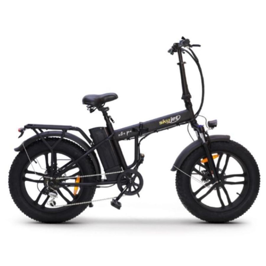 Bici elettrica con pedalata assistita fat bike skyjet 20 nitro pro - 250w - nero