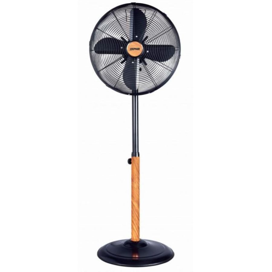 Ventilatore a piantana pl41le a pale oscillante 40 cm. effetto legno