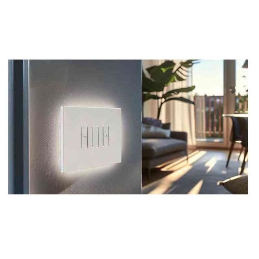 Interruttore intelligente smart per tende e tapparelle i3s plus bianco minerale - in gres porcellanato (lsw2i3st)