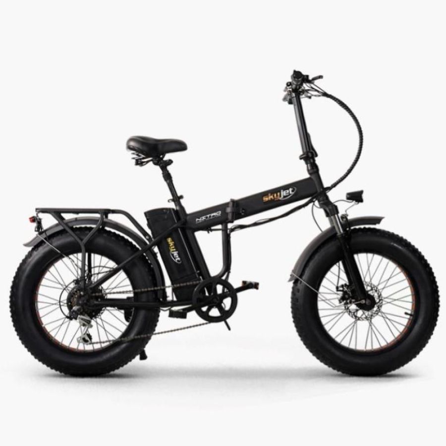 Bici elettrica con pedalata assistita fat bike skyjet 20 nitro - 250w - nero