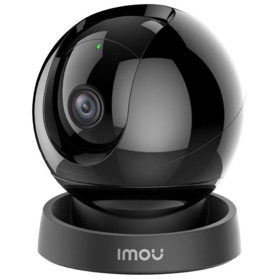 Imou rex 3d 3k telecamera motorizzata da interno 5mp con sirena integrata visione notturna audio bidirezionale tracciamento del movimento compatibile con alexa/google home nero