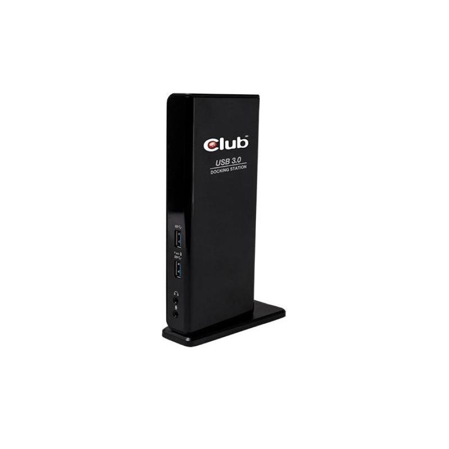 Club3d doking station usb-a 3.1 dualdisplay 1200p 4xusb 2.0 1xrj45 ethernet dvi-i hdmi usb type-b dc 5v input 1xusb 3.0 usb 3.0 bc quick charge 3.5mm audio jack