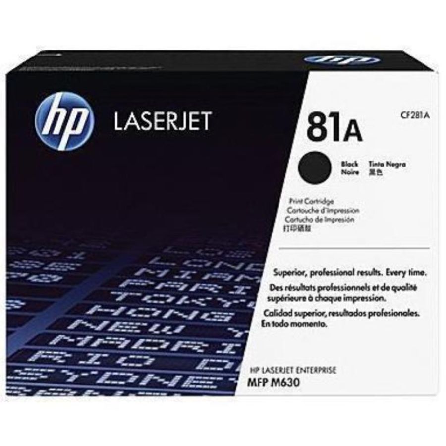 Hp 81a toner nero per mfp m630 10.500pg (cf281a)