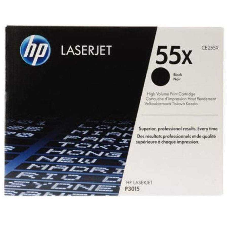 Hp 55x toner nero per laserjet p3015d-p3015dn-p3015x-m525dn mfp-m525f mfp-m525c-pro m521dn-pro m521dw-p3015 garanzia italia (ce255x)