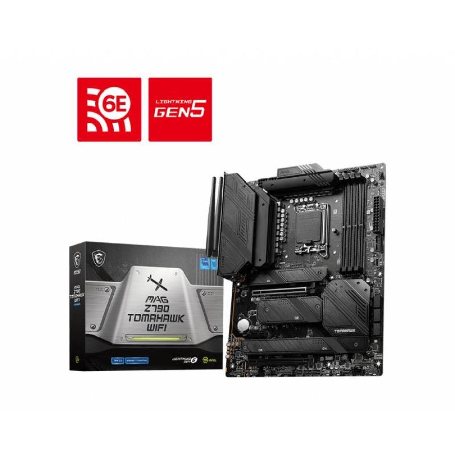 Msi scheda madre mag z790 tomahawk wifi , atx - supporta processori intel core di 12a e 13a generazione, lga 1700-90a sps vrm, ddr5 memory boost 7200+mhz-oc, pcie 5.0 e 4.0 x16, 4 x m.2 gen4, wi-fi 6e