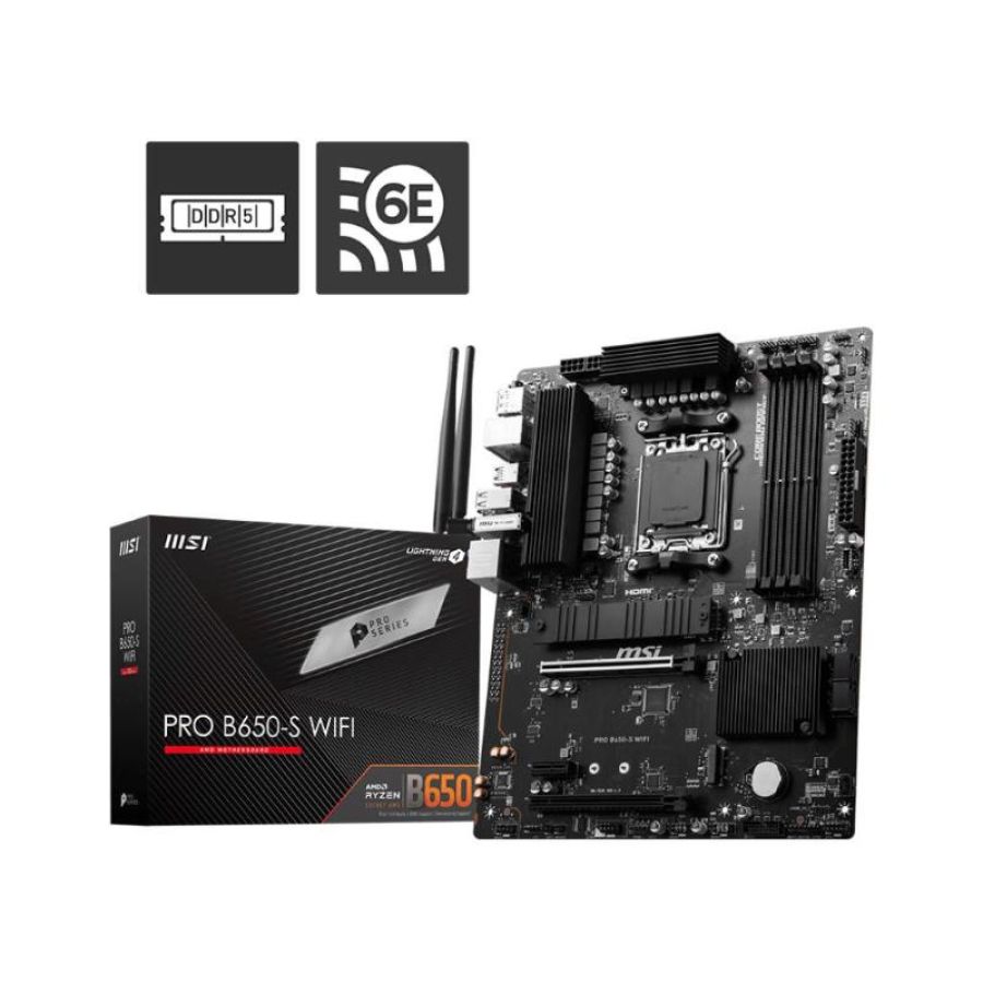 Msi pro b650-s wifi scheda madre amd b650 presa di corrente am5 atx