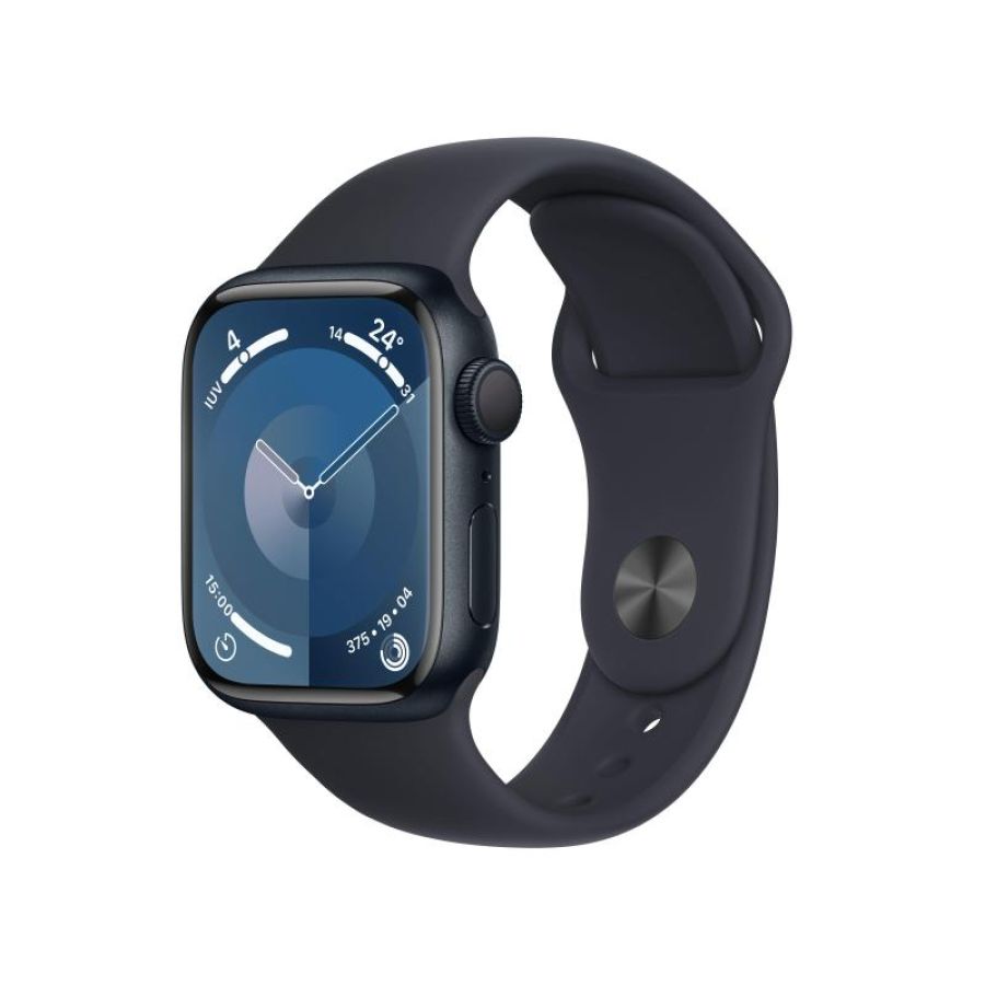 Apple watch 9 41mm gps midnight allumin. midnight sport m/l