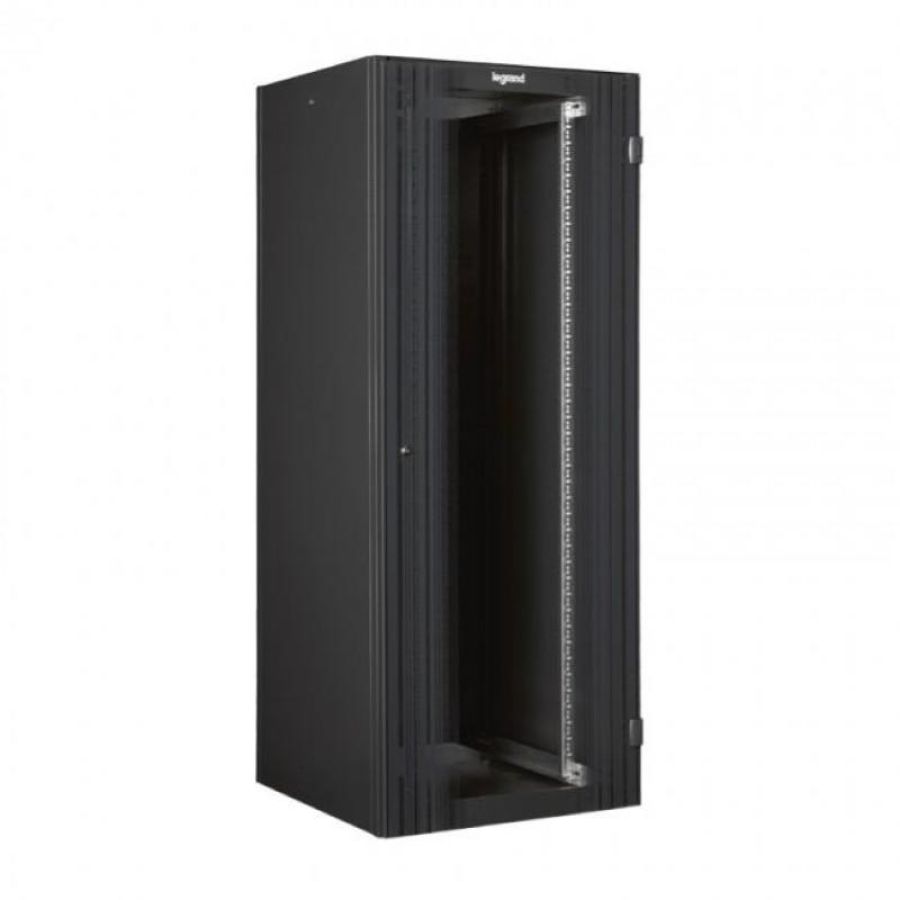 Armadio rack da pavimento legrand 42u 2026x600x60 porta in vetro 2 montanti anteriori ral 7016