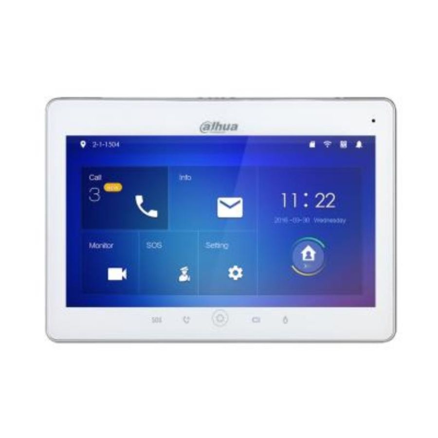 Dahua monitor interno ip wi-fi 10 white touch 12 vdc/poe<8w