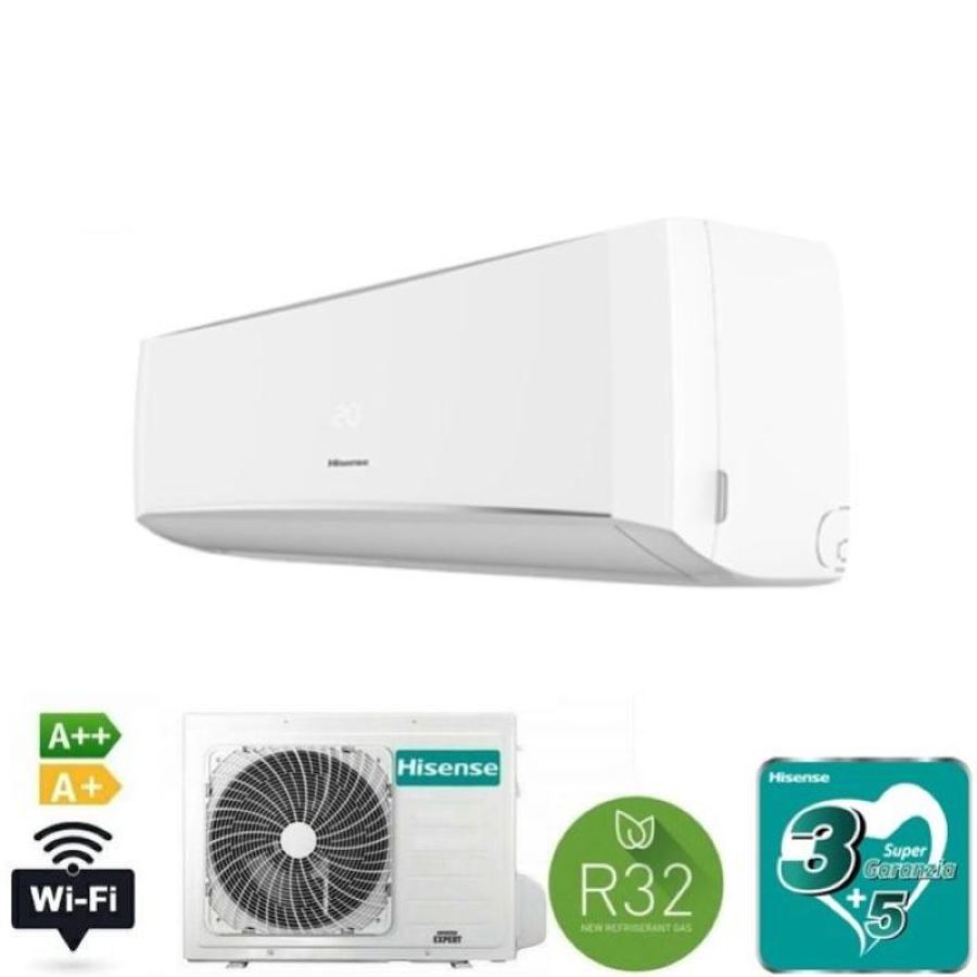 Hisense condizionatore 9000btu a++/a+ halo wifi cbyr0906g/cbyr0906w