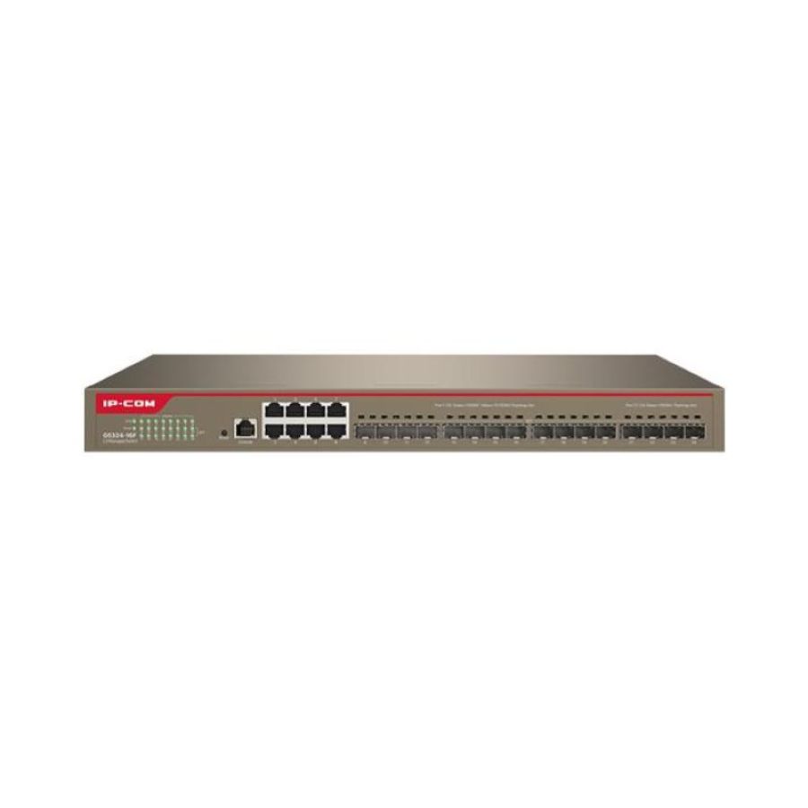 Switch ip-com g5324-16f 8p gigabit+16p sfp 1p console, l3 cloud managed