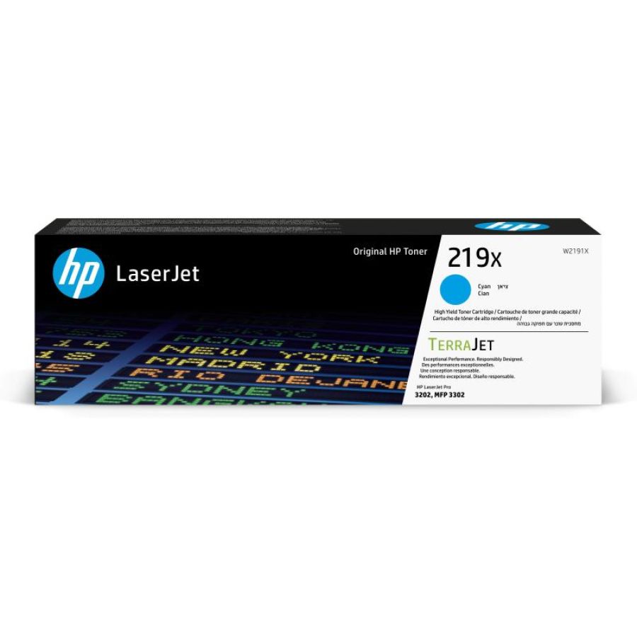 Hp toner originale ad alta capacita` laserjet 219x ciano