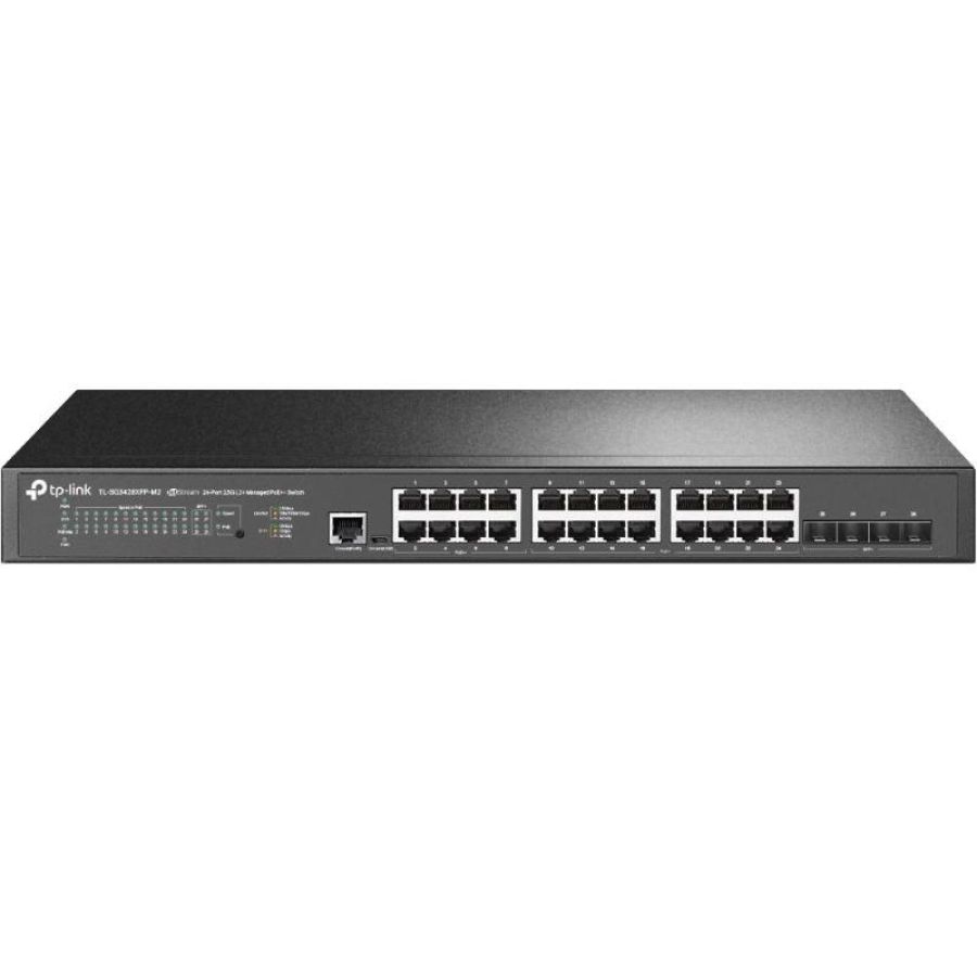 Tp-link tl-sg3428xpp-m2 switch di rete gestito l2 2.5g ethernet (100-1000-2500) supporto power over ethernet 1u nero
