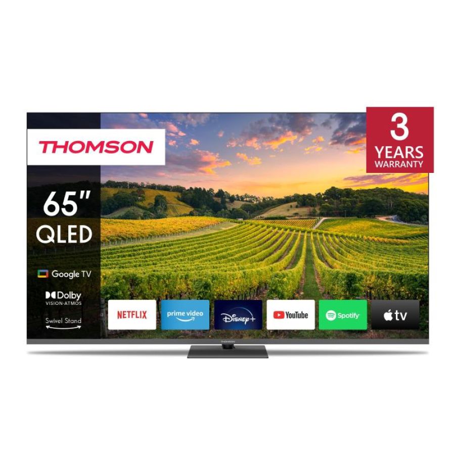 Tv 65 thomson uhd smart 4k qle t2/c2s2 google tv piede