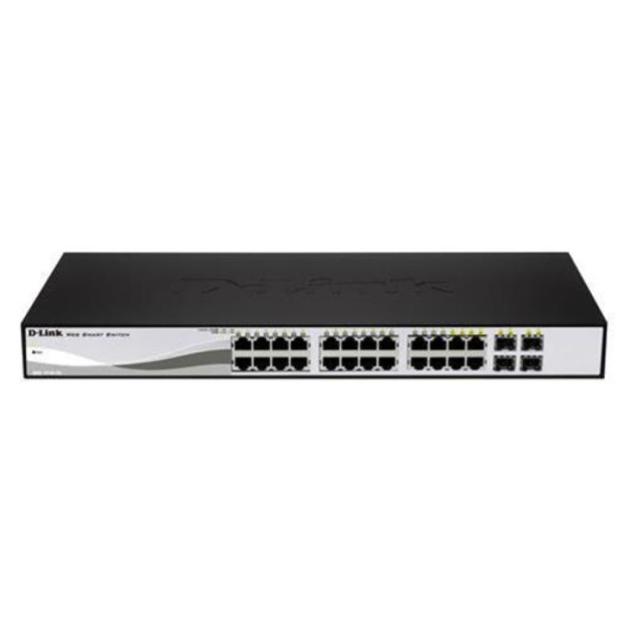 D-link 24-port gb poe smart switch including 4 combo 1000baset-sfp