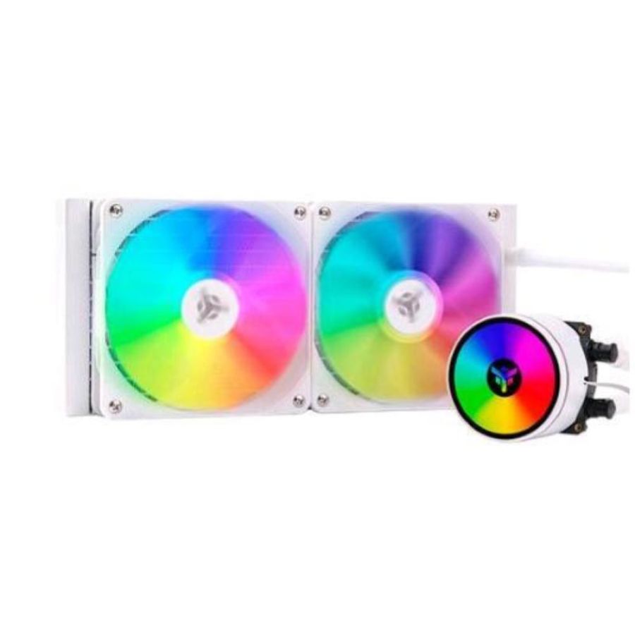 Itek evoliq 240 v2 argb white edition dissipatore a liquido 2 ventole