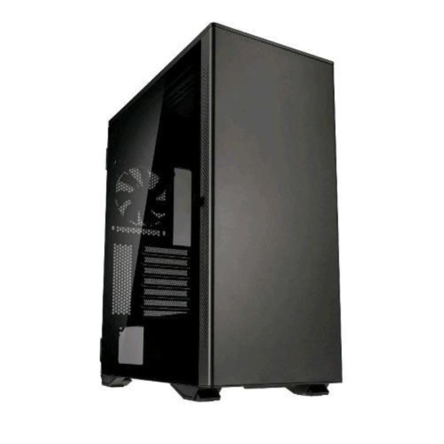 Kolink stronghold barricade case middle tower minitx/matx/atx/e-atx pannello laterale in vetro temperato 2xusb-a 2.0 1xusb-a 3.0 2xventole pwm 120mm black