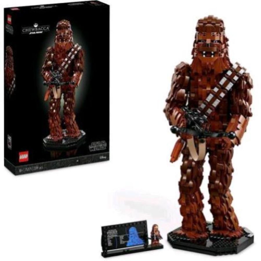 Lego star wars chewbacca altoo 46 cm con balestra da costruire e una minifigura