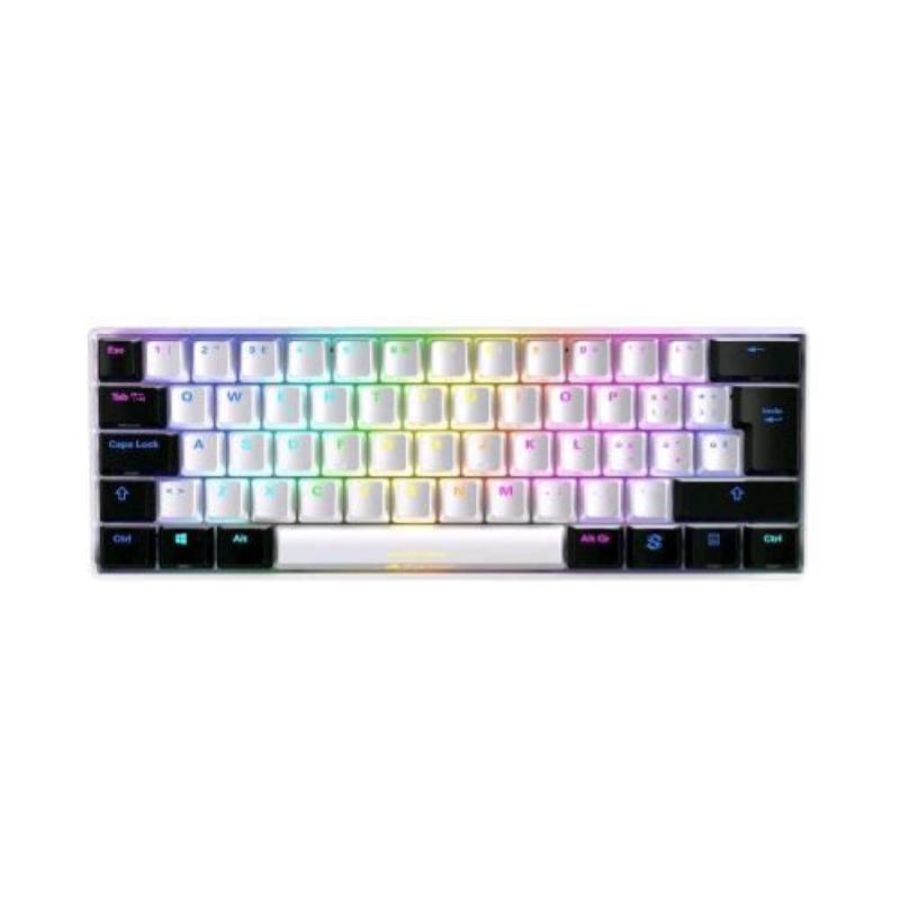 Sharkoon sgk50 s4 tastiera gaming usb-c led rgb layout italiano bianco