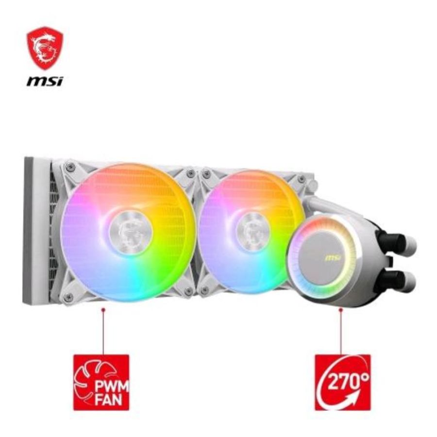Msi mag coreliquid e240 bianco liquid cooler