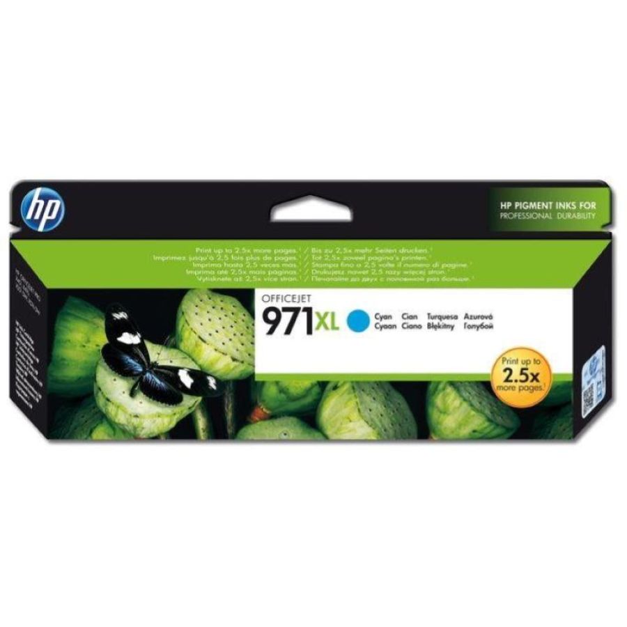 Hp 971xl cartuccia ciano alta capacita` per hp officejet pro x451dw/x551dw 6.600 pagine