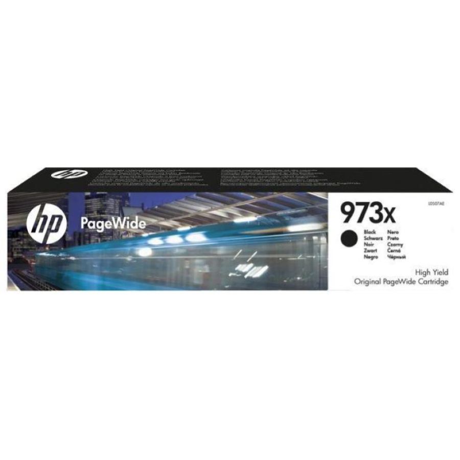 Hp 973x cartuccia toner nero alta resa per pagewide managed mfp p57750dw,p55250dw;pagewide pro 452dn,452dw,452dwt,477dn,477dw,477dwt 10.000 pagine