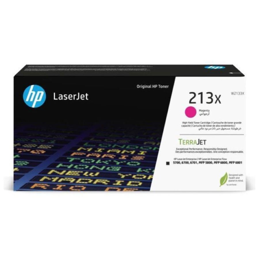 Hp 213x toner magenta alta resa per color laserjet 5700, 5800, 6700, 6701, 6800, 6801, x55745, x58045, x654, x677 6.000 pagine
