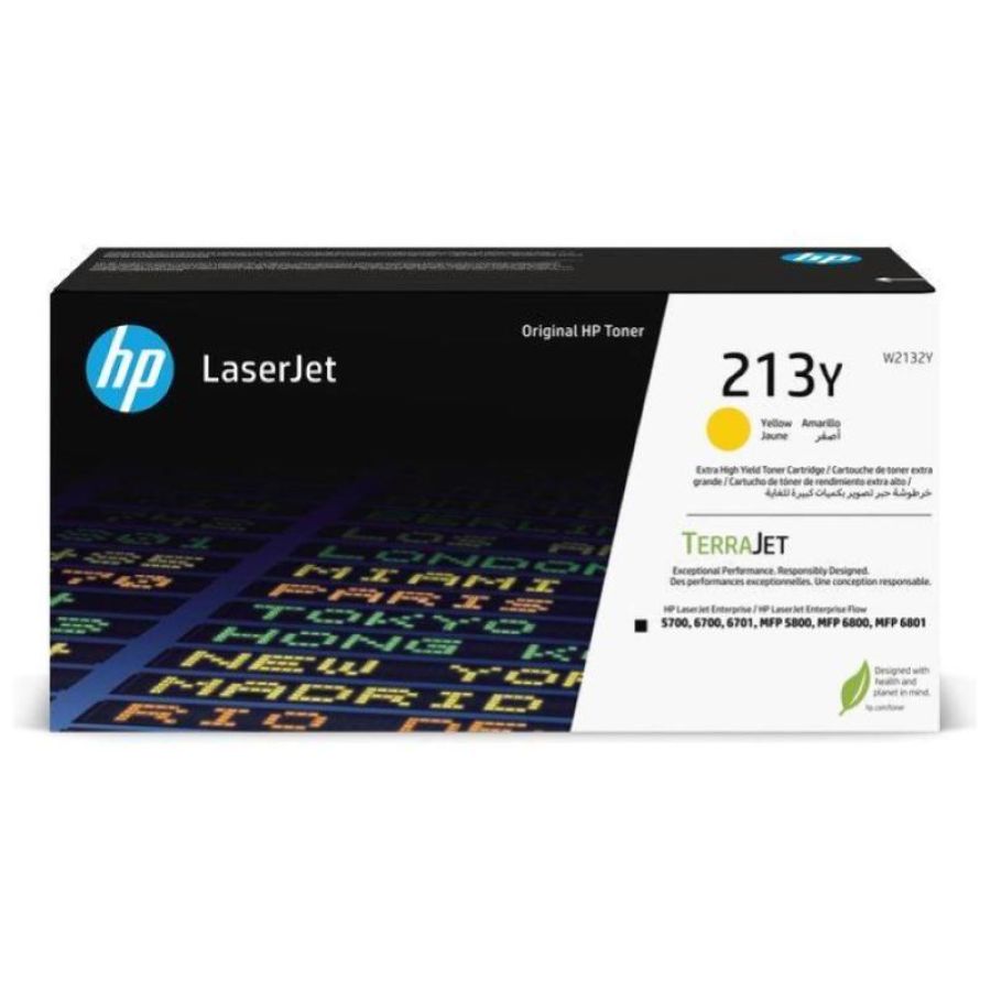 Hp 213y toner giallo altissima capacita` per color laserjet enterprise 5700dn, 6700dn; designjet d5800 12.000 pagine