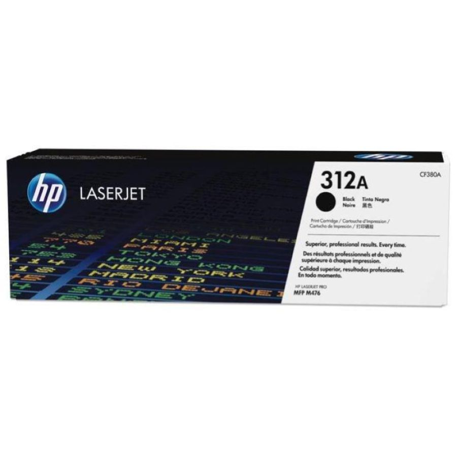 Hp 312a toner nero per color laserjet pro m476nw-mfp m476dn-mfp m476dw garanzia italia (cf380a)