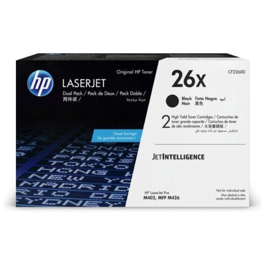 Hp 26xd toner originale nero 9000 pag 2 pz