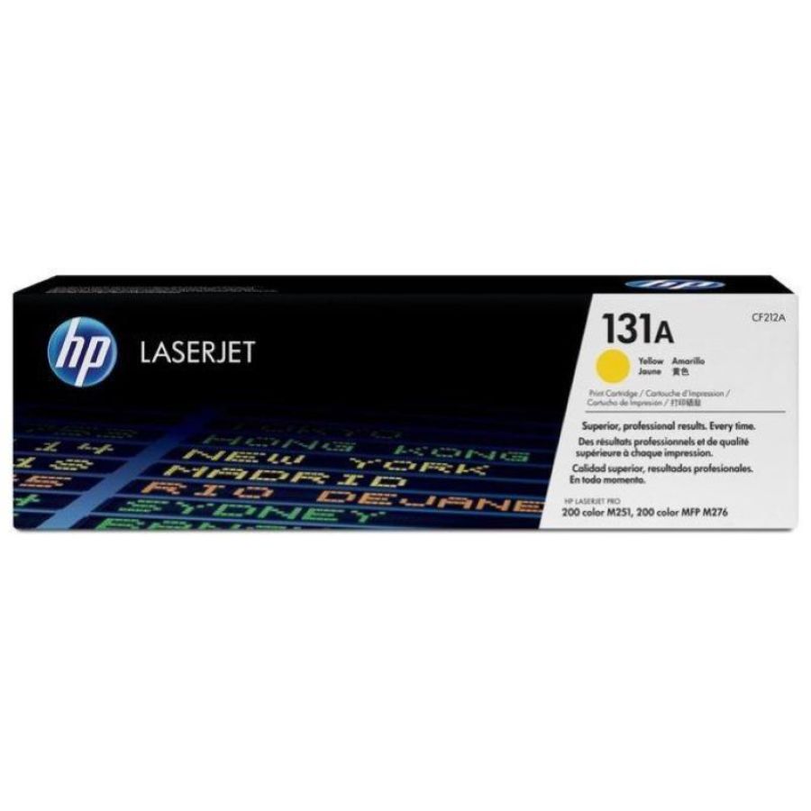 Hp 131a toner giallo per laserjet pro 200 color m251-m251n-m251nw-mfp m276-mfp m276n-mfp m276nw garanzia italia (cf212a - gar.italia