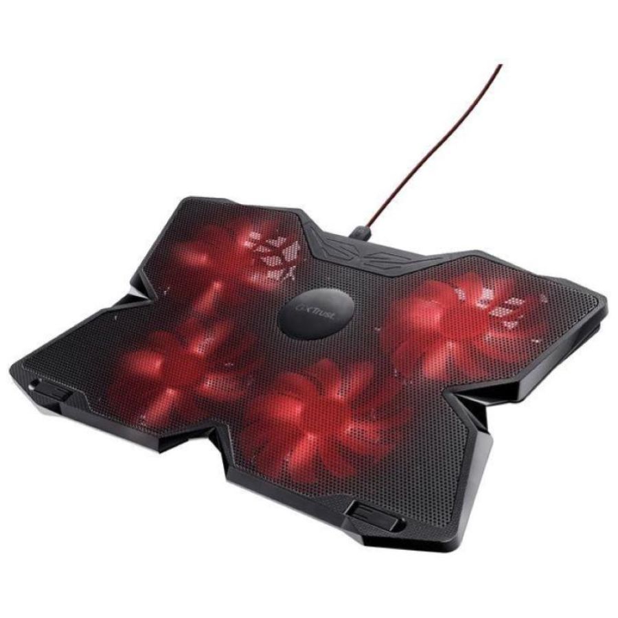 Trust gxt 278 base di raffreddamento per laptop da gioco ventole illuminate a velocita` regolabile