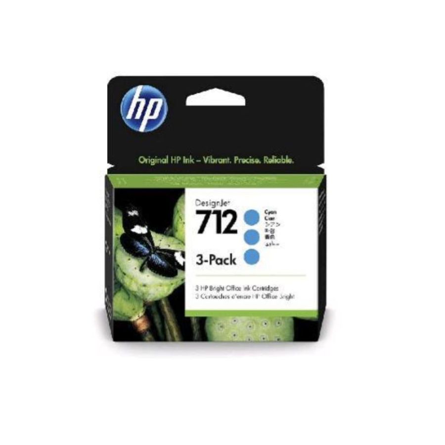 Hp 712 cartuccia originale ciano 3 pezzi