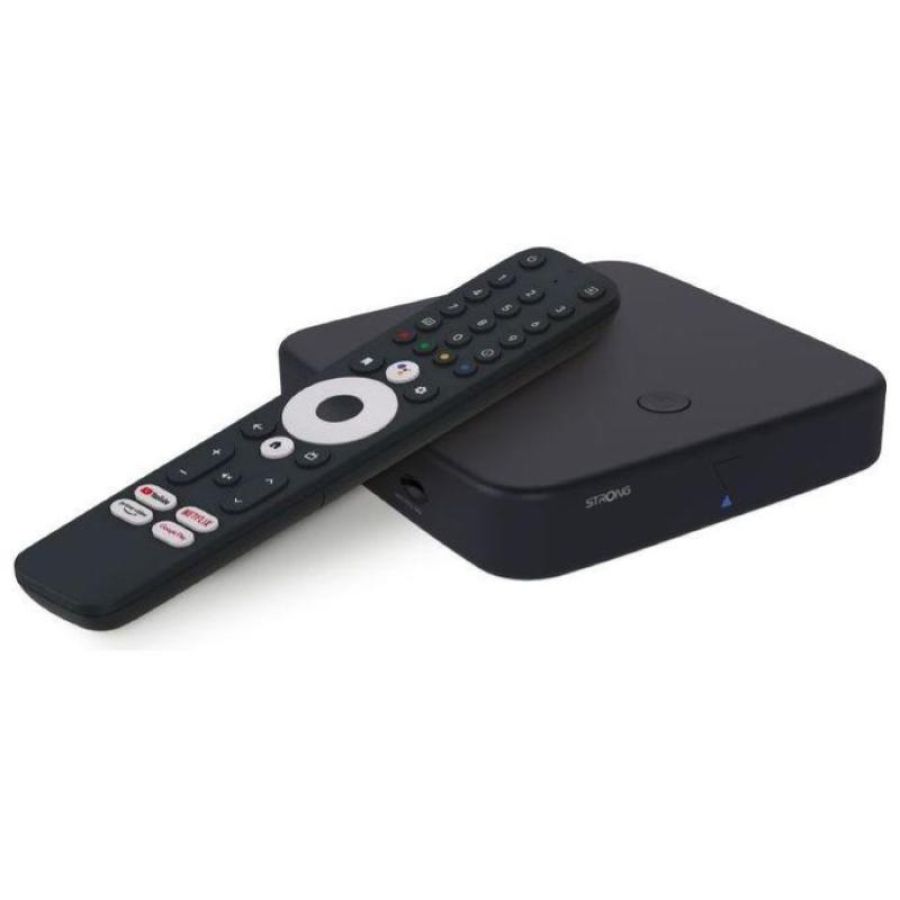 Strong srt420 4k uhd 2 in 1 smart tv box android e decoder dvb-t2 hevc265 per vedere i tuoi programmi preferiti netflix dazn prime video